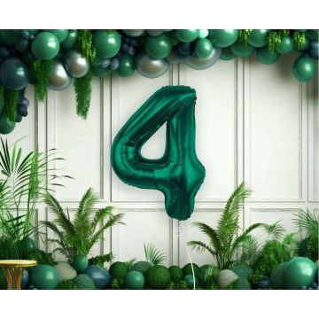 Balloon Number 4 Green 85cm