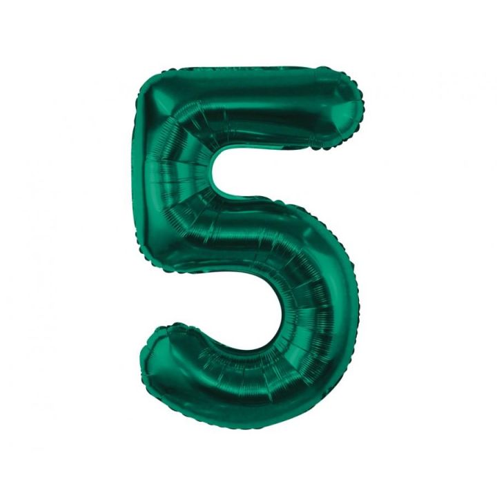 Balloon Number 5 Green 85cm