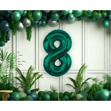 Balloon Number 8 Green 85cm