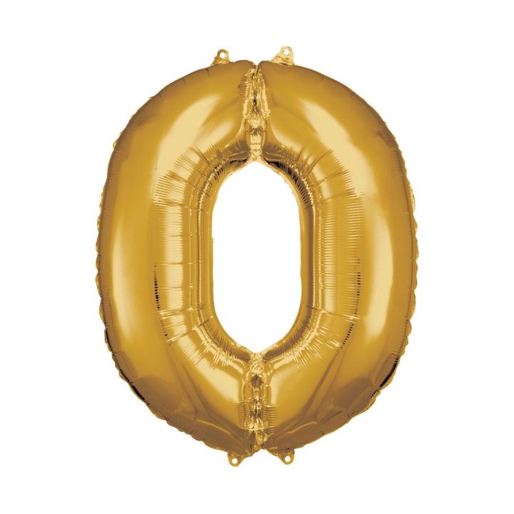 Foil number ''0' gold 86cm