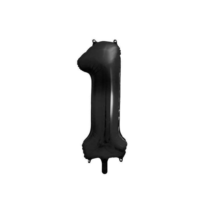 Foil number ''1' black 86cm