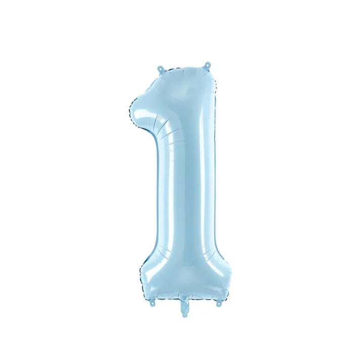 Foil number ''1'' light blue 86cm