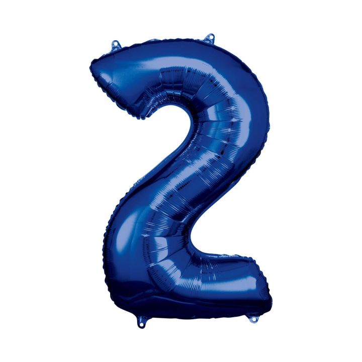 Foil number ''2' blue 86cm