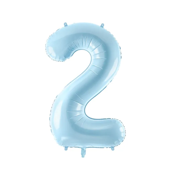 Foil number ''2'' light blue 86cm