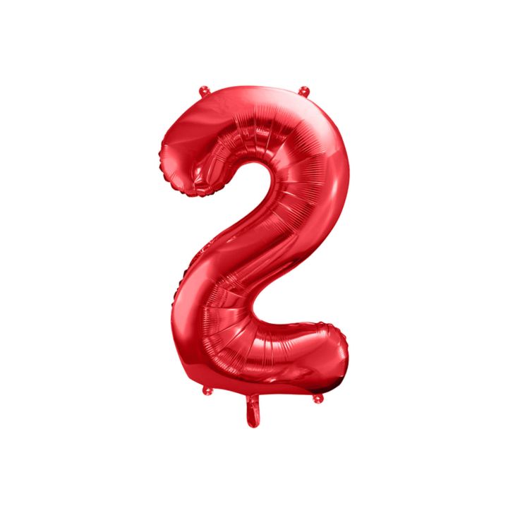 Foil Number ''2'' Red 86cm.