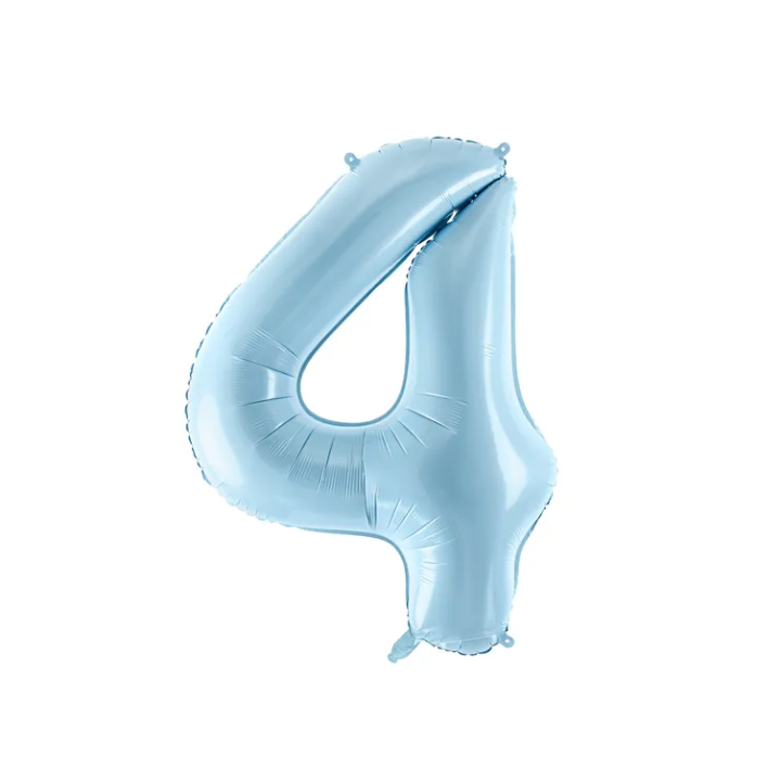 Foil number ''4'' light blue 86cm
