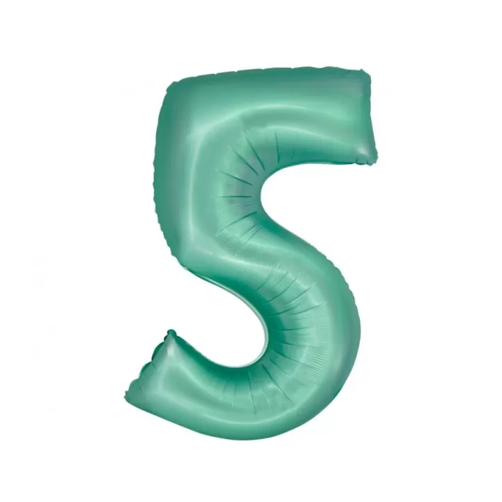 Foil Number ''5'' Mint Green 76cm