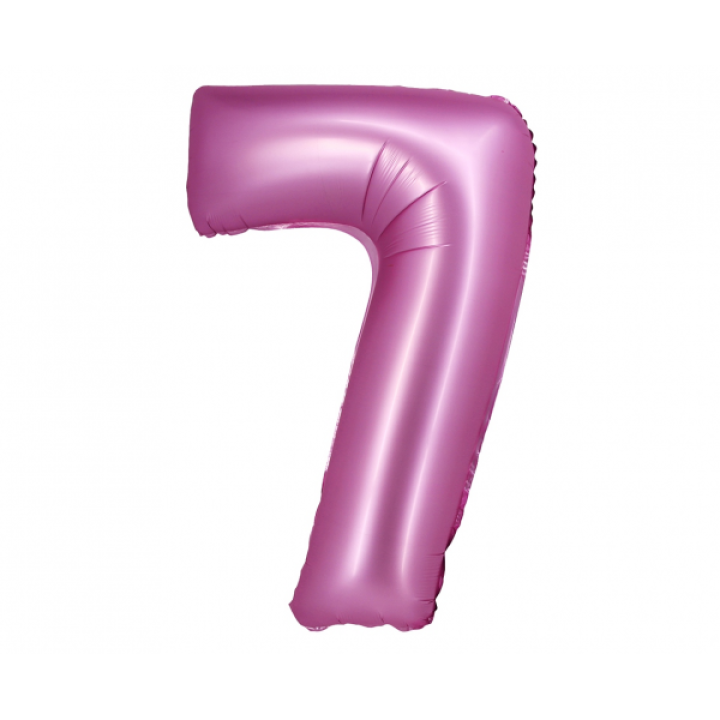Foil number ''7'' fuchsia 76cm