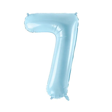 Foil number ''7'' light blue 86cm