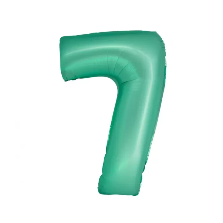 Foil Number ''7'' Mint Green 76cm