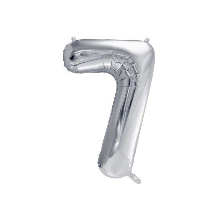 Foil number ''7'' silver 86cm