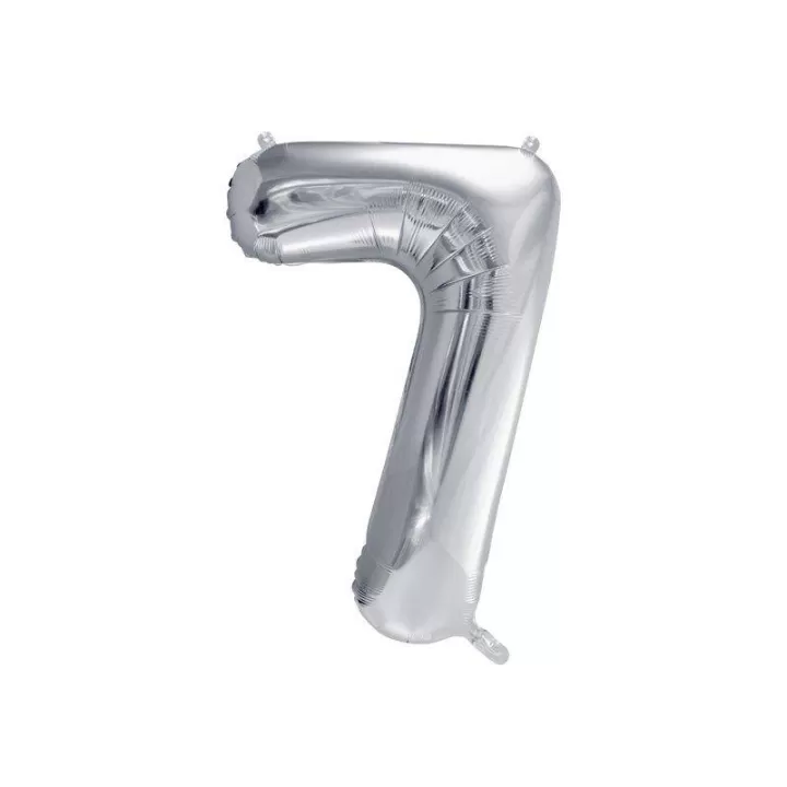 Foil number ''7'' silver 86cm