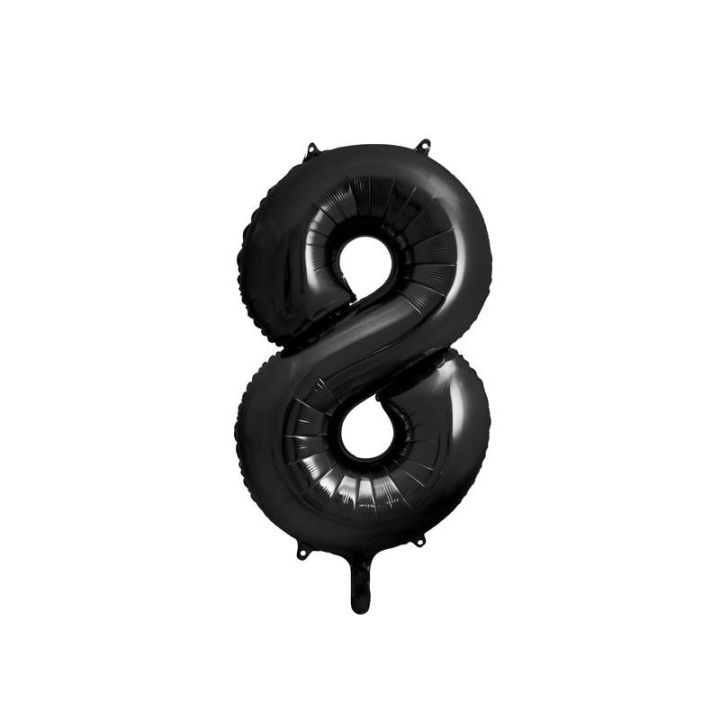 Foil number ''8' black 86cm