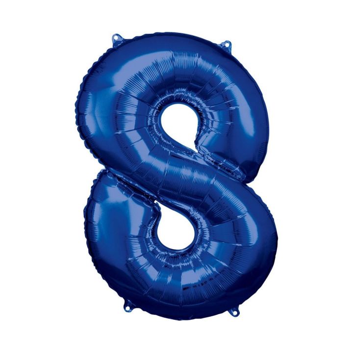 Foil number ''8' blue 86cm