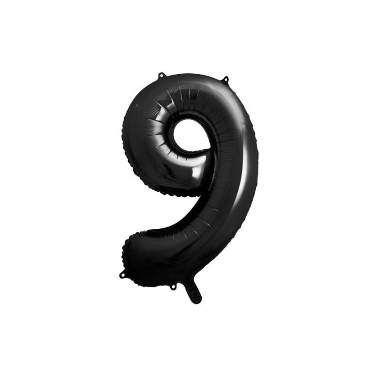Foil number ''9' black 86cm