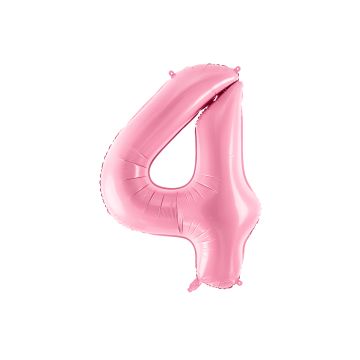 Foil number ''4'' Pink 86cm