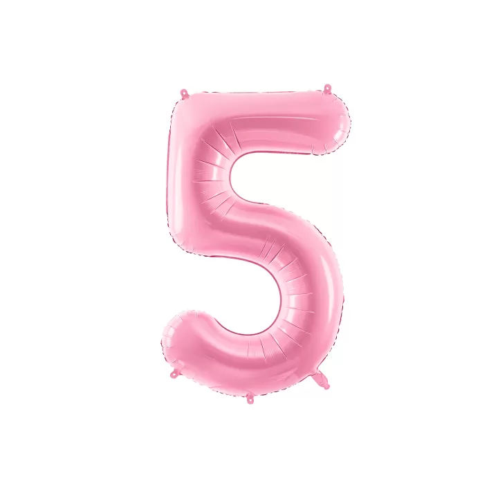 Foil number ''5'' Pink 86cm