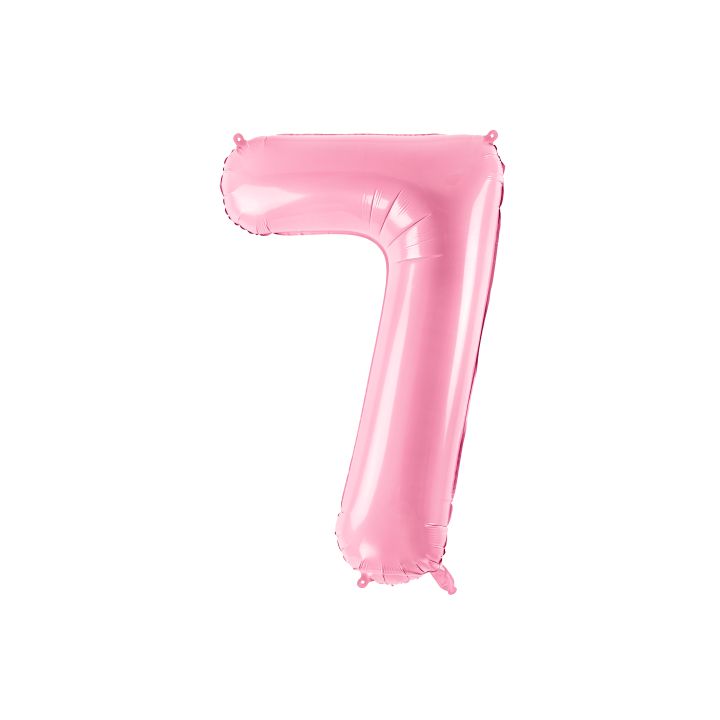 Foil number ''7'' Pink 86cm