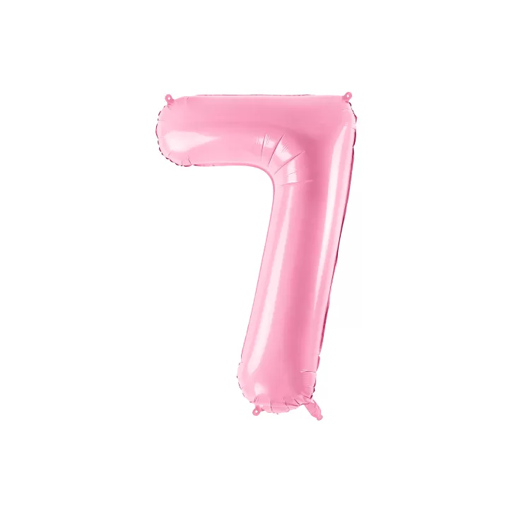 Foil number ''7'' Pink 86cm