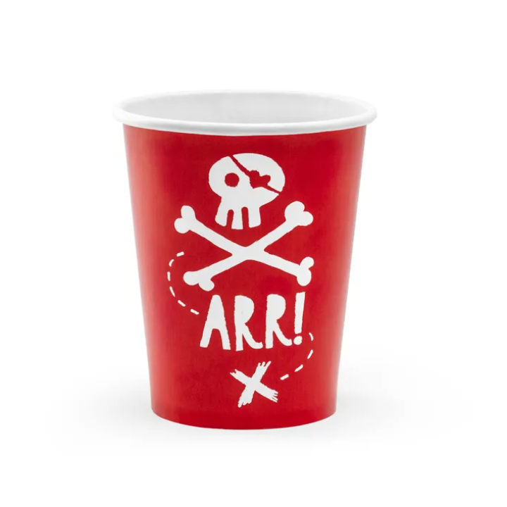Paper Cups Pirates 220ml.6pcs