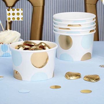 Ciel Ice Cream Cups With Gold Dots.