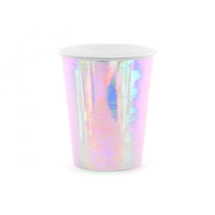 Paper Cups Iridescent 220ml, 6pcs.