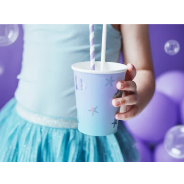 Paper Cups Ιridescent Seabed 220ml. 6pcs.