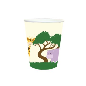 Paper Cups Safari 250ml.6pcs Paper Cups Safari 250ml.6pcs