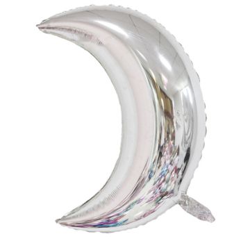 Foil Balloon Silver Moon 71cm
