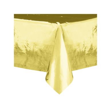 Plastic Tablecover Gold 137 X 274 cm