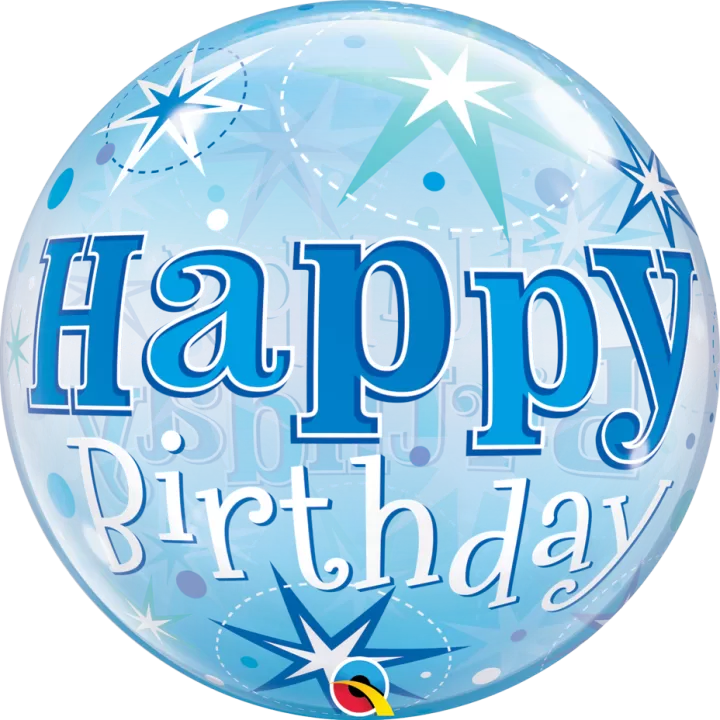 Bubble Balloon Happy Birthday Sparkle 56cm
