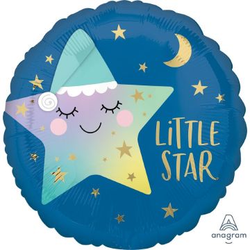 Foil Balloon Double- Side Little Star 43cm.