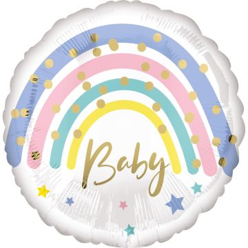 Foil Balloon ''Baby'' Rainbow 43cm.