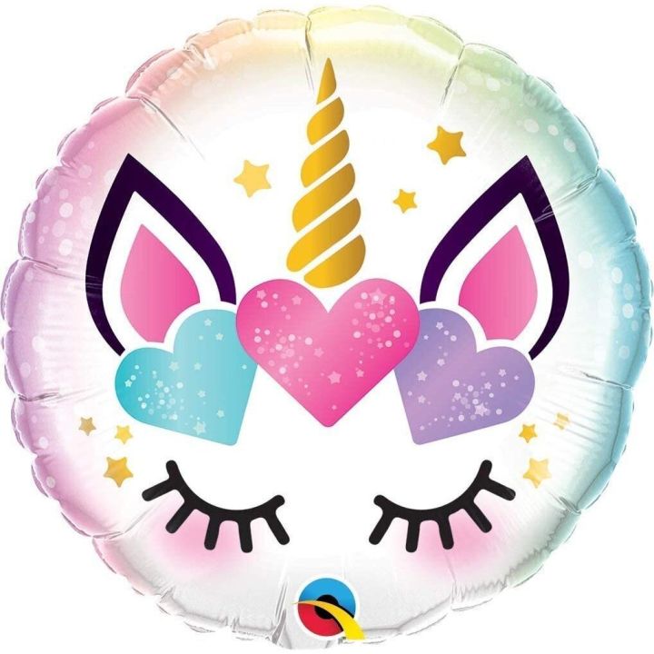 Foil Balloon Colorful Unicorn 46cm.