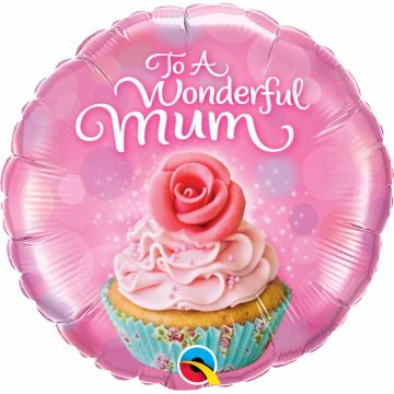 Foil Balloon '' To a wonderful mum'' 46cm.