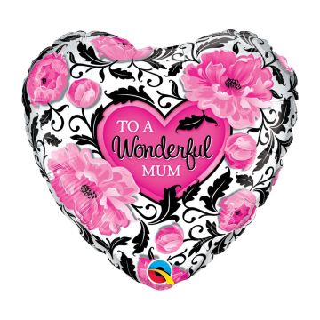 Foil Balloon '' To a wonderful mum'' 46cm. 