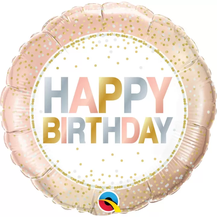 Μπαλονι Foil ''Happy Birthday'' με βουλες 46εκ.