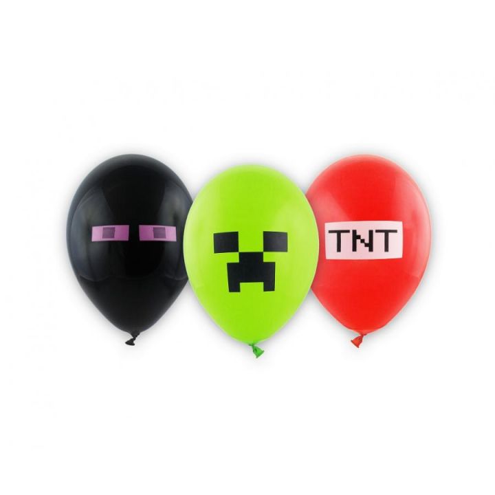 Minecraft Balloons 6pcs, 30cm