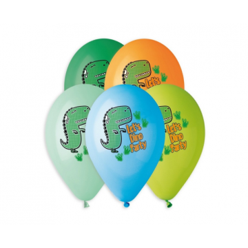 Balloon set Dinosaurs, 5pcs, 33cm. Balloon set Dinosaurs, 5pcs, 33cm.