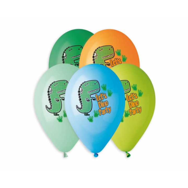 Balloon set Dinosaurs, 5pcs, 33cm.