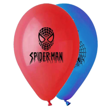 Latex Spiderman Balloons 5pcs, 30cm