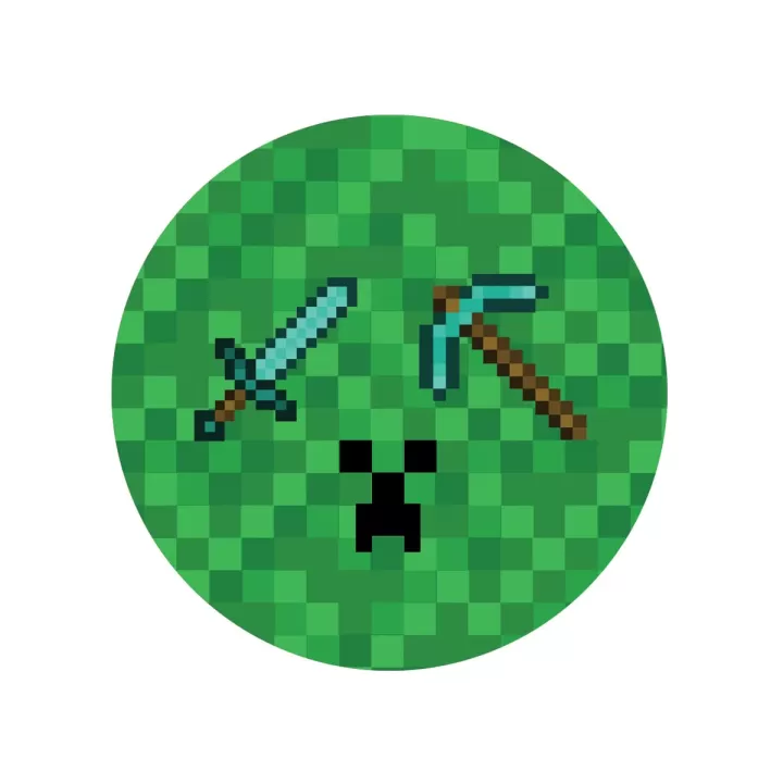 Paper plates Pixels TNT Minecraft 18cm. 6 pcs