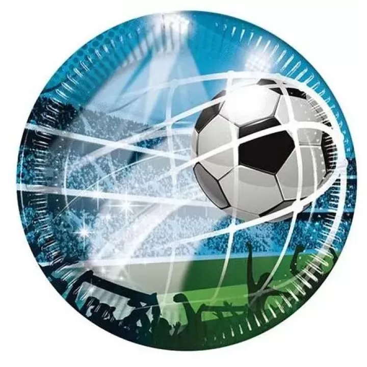 Paper plates football 23cm. 8 pcs