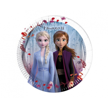 Paper Plates Frozen 20cm. 8pcs.  (plastic free) Paper Plates Frozen 20cm. 8pcs.  (plastic free)