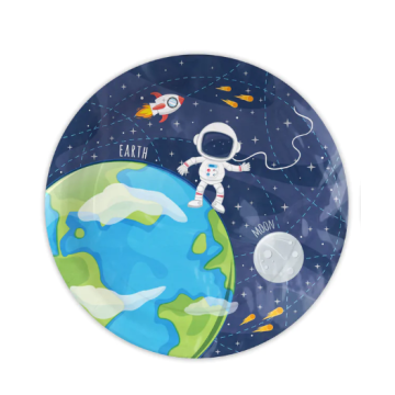 Paper Plates Space 18cm. 8pcs.  (plastic free)