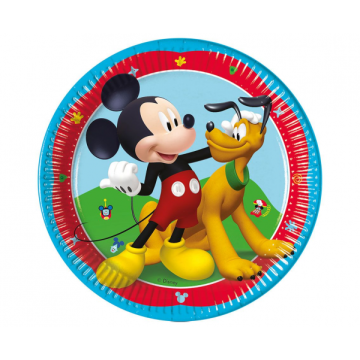 Paper Plates Mickey Mouse 20cm. 8pcs.  (plastic free) Paper Plates Mickey Mouse 20cm. 8pcs.  (plastic free)