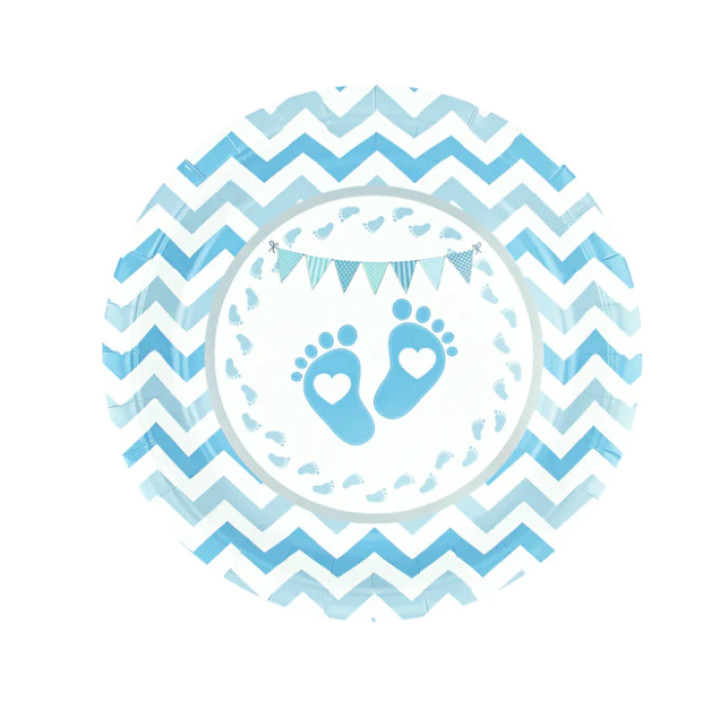 Paper Plates Blue Paw 18cm. 6pcs. (plastic free)