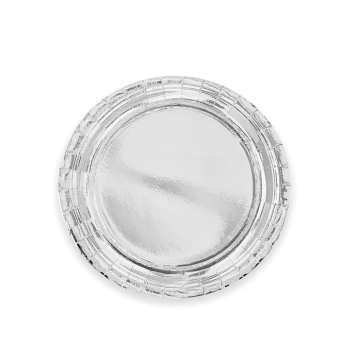 Paper Plates Silver 18cm, 6pcs. (plastic free)