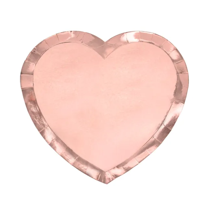 Paper Plates Heart 21x19cm
