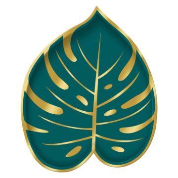 Paper Plates Tropical Leaf 8pcs.